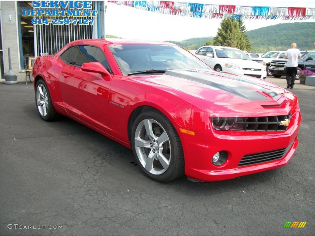 2011 Camaro SS/RS Coupe - Victory Red / Gray photo #2
