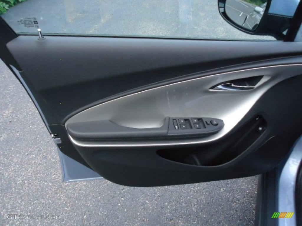 2013 Chevrolet Volt Standard Volt Model Jet Black/Ceramic White Accents Door Panel Photo #69363794