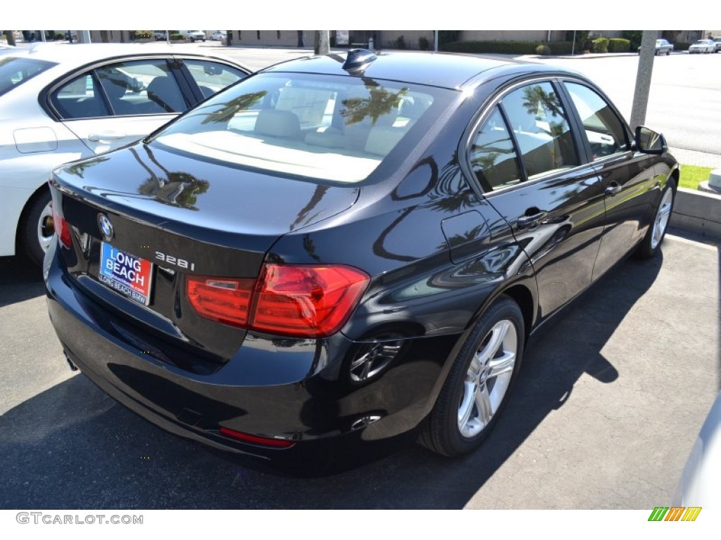 2012 3 Series 328i Sedan - Black Sapphire Metallic / Venetian Beige photo #3
