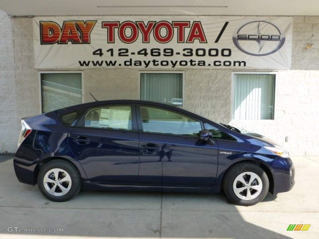 2012 Prius 3rd Gen Two Hybrid - Nautical Blue Metallic / Bisque photo #1
