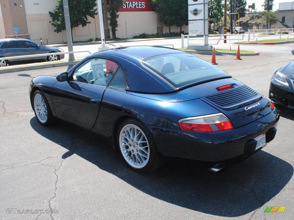 1999 911 Carrera 4 Cabriolet - Ocean Blue Metallic / Black photo #6