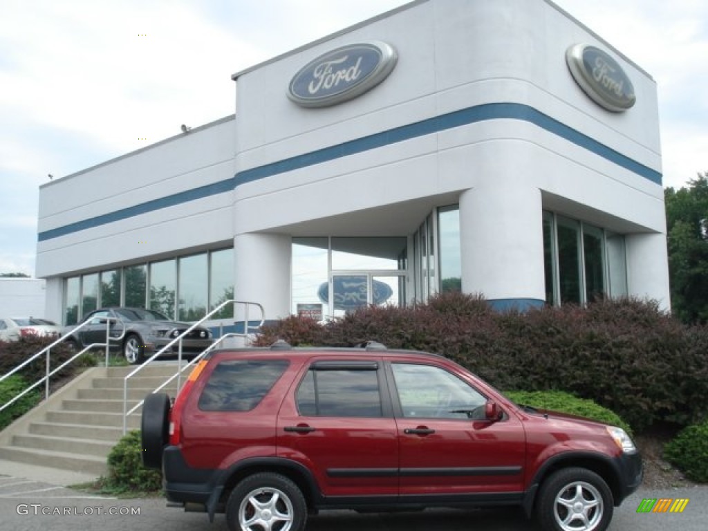2002 CR-V EX 4WD - Chianti Red Pearl / Saddle photo #1