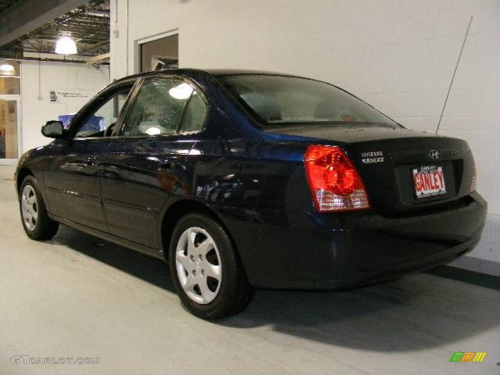 2005 Elantra GLS Sedan - Moonlit Blue / Gray photo #3