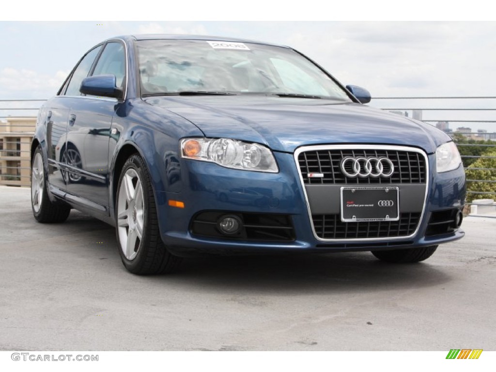 2008 A4 2.0T Special Edition Sedan - Ocean Blue Pearl Effect / Light Gray photo #1