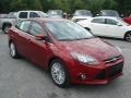 2013 Ruby Red Ford Focus Titanium Sedan  photo #2