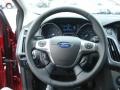 Charcoal Black 2013 Ford Focus Titanium Sedan Steering Wheel