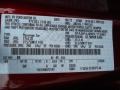RR: Ruby Red 2013 Ford Focus Titanium Sedan Color Code