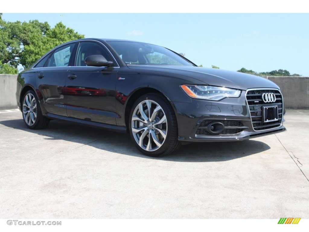 2013 A6 3.0T quattro Sedan - Phantom Black Pearl Effect / Nougat Brown photo #1