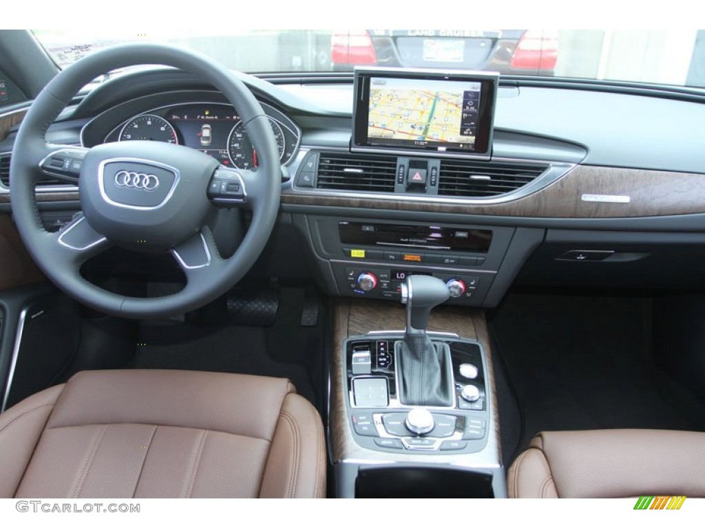 2013 Audi A6 3.0T quattro Sedan Nougat Brown Dashboard Photo #69369463