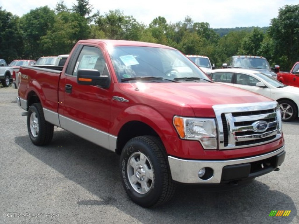 Red Candy Metallic 2012 Ford F150 XLT Regular Cab 4x4 Exterior Photo #69369550
