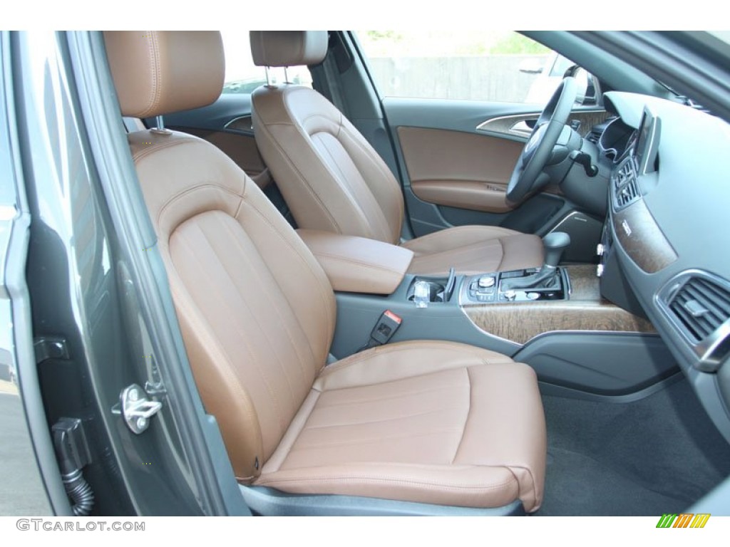 Nougat Brown Interior 2013 Audi A6 3.0T quattro Sedan Photo #69369562