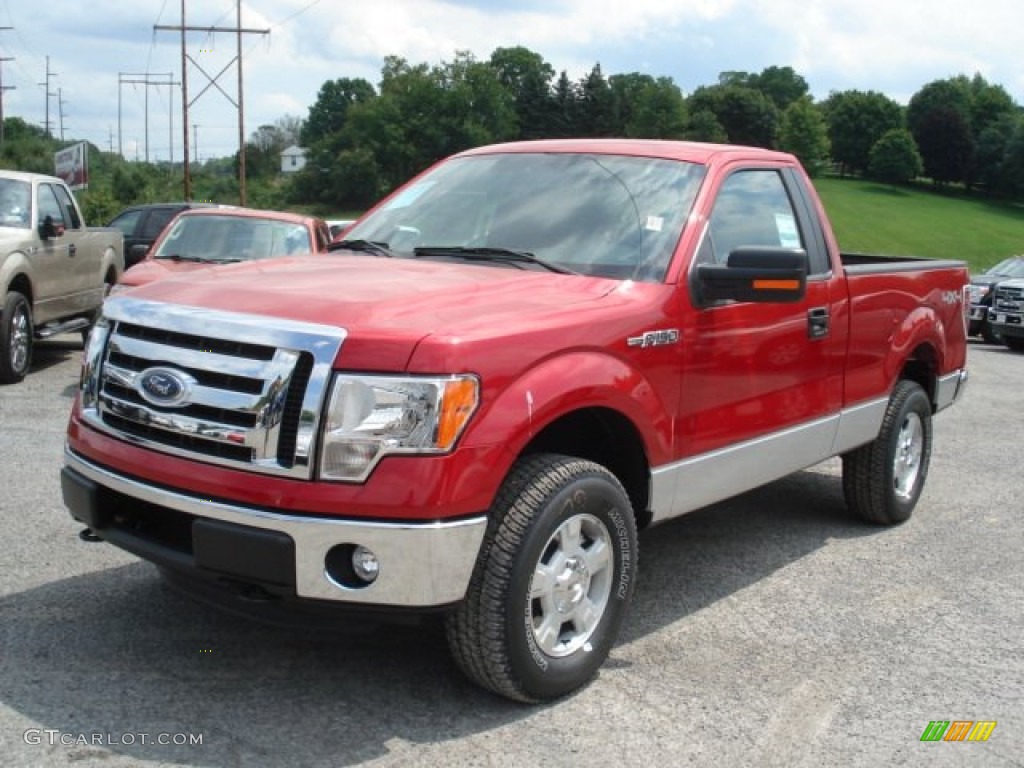 Red Candy Metallic 2012 Ford F150 XLT Regular Cab 4x4 Exterior Photo #69369568