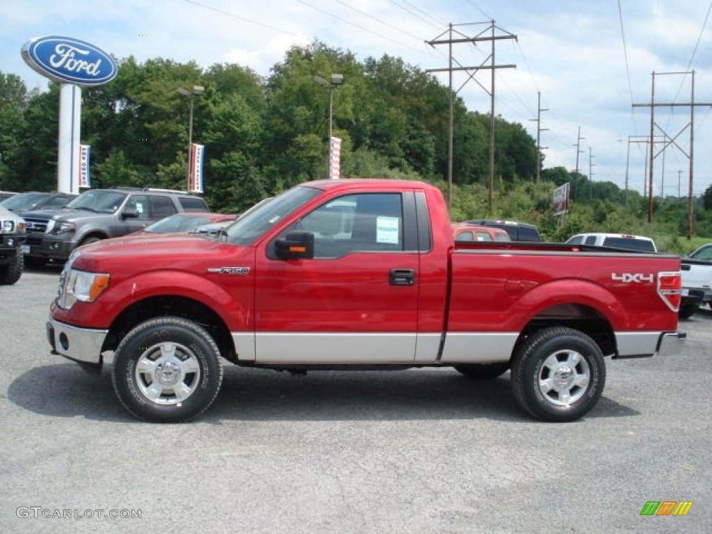 Red Candy Metallic 2012 Ford F150 XLT Regular Cab 4x4 Exterior Photo #69369577