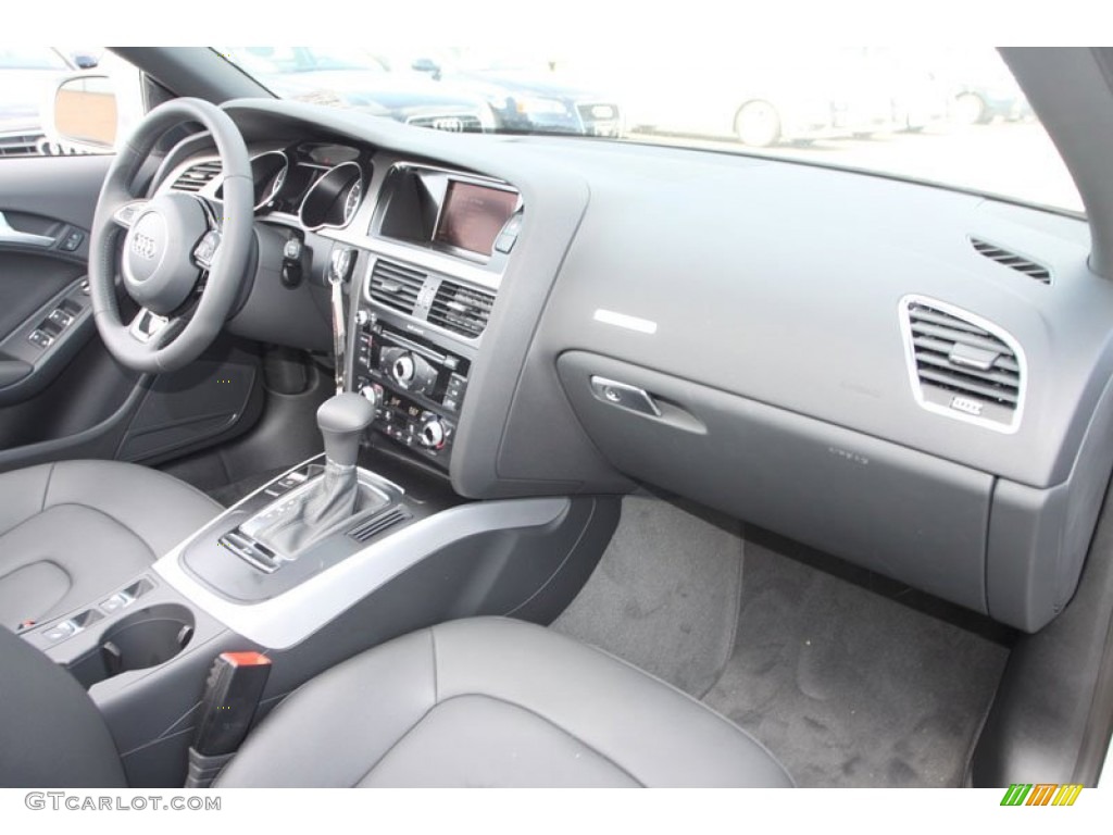 2013 Audi A5 2.0T quattro Cabriolet Black Dashboard Photo #69370114