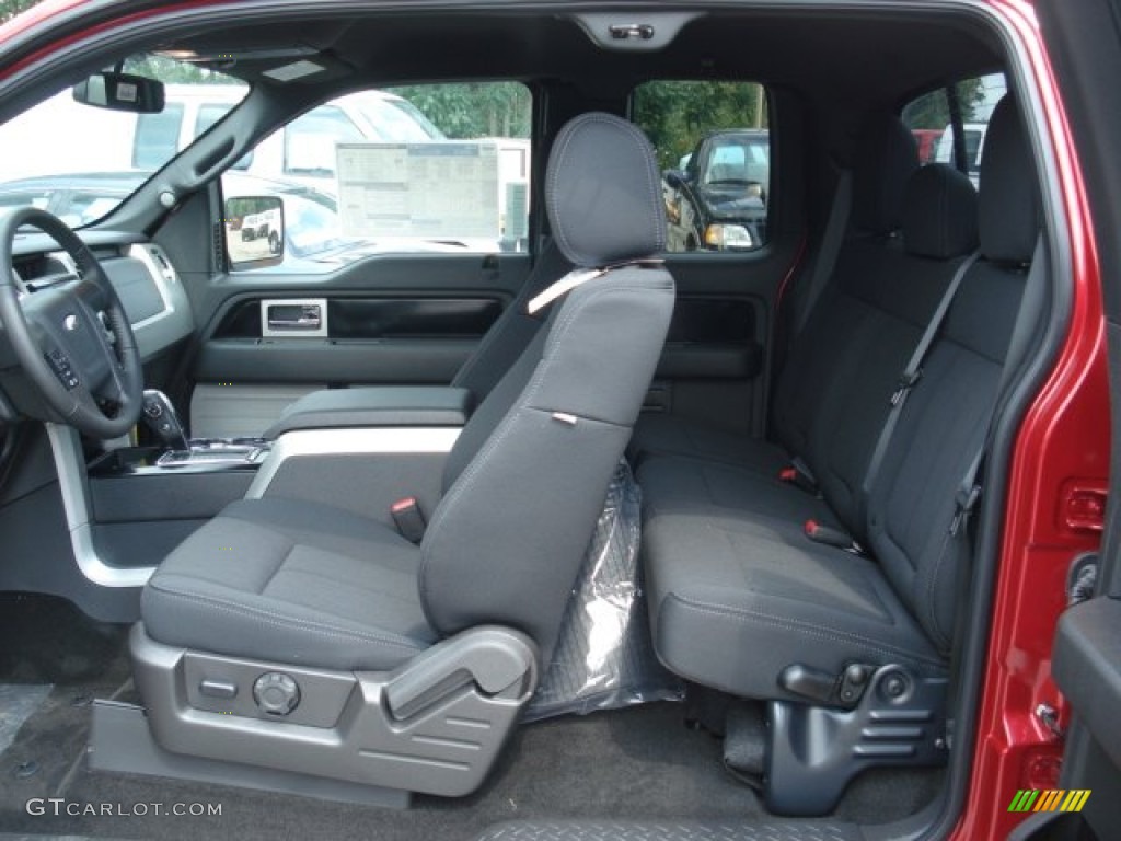 Black Interior 2012 Ford F150 FX4 SuperCab 4x4 Photo #69370360