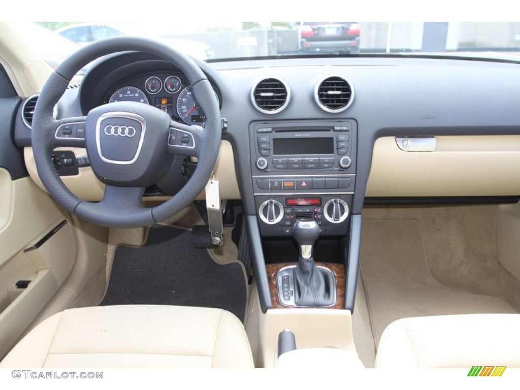 2013 Audi A3 2.0 TFSI Luxor Beige Dashboard Photo #69370798