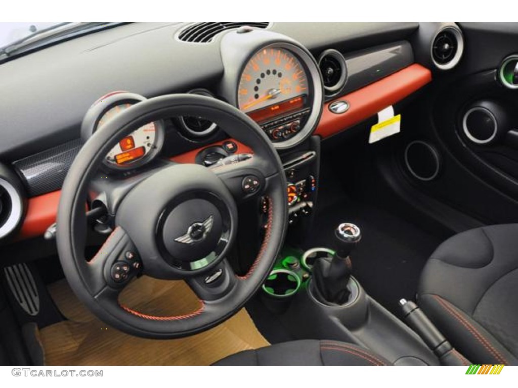 2013 Mini Cooper S Clubman Championship Lounge Leather/Red Piping Dashboard Photo #69373768