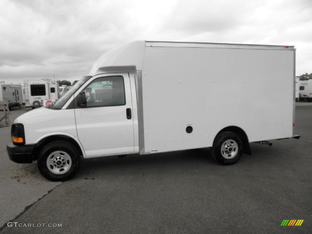 Summit White 2012 GMC Savana Cutaway 3500 Commercial Moving Truck Exterior Photo #69374185