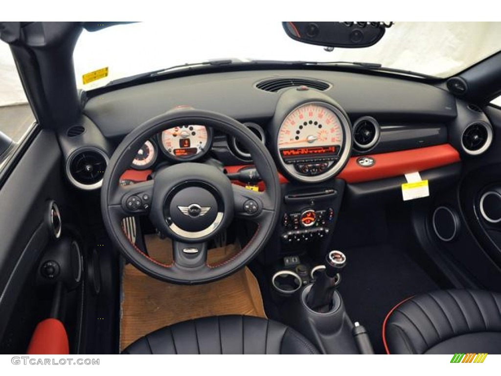 Championship Lounge Leather/Red Piping Interior 2013 Mini Cooper S Roadster Photo #69374503