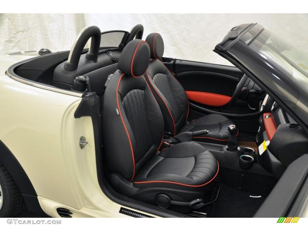 2013 Cooper S Roadster - Pepper White / Championship Lounge Leather/Red Piping photo #26