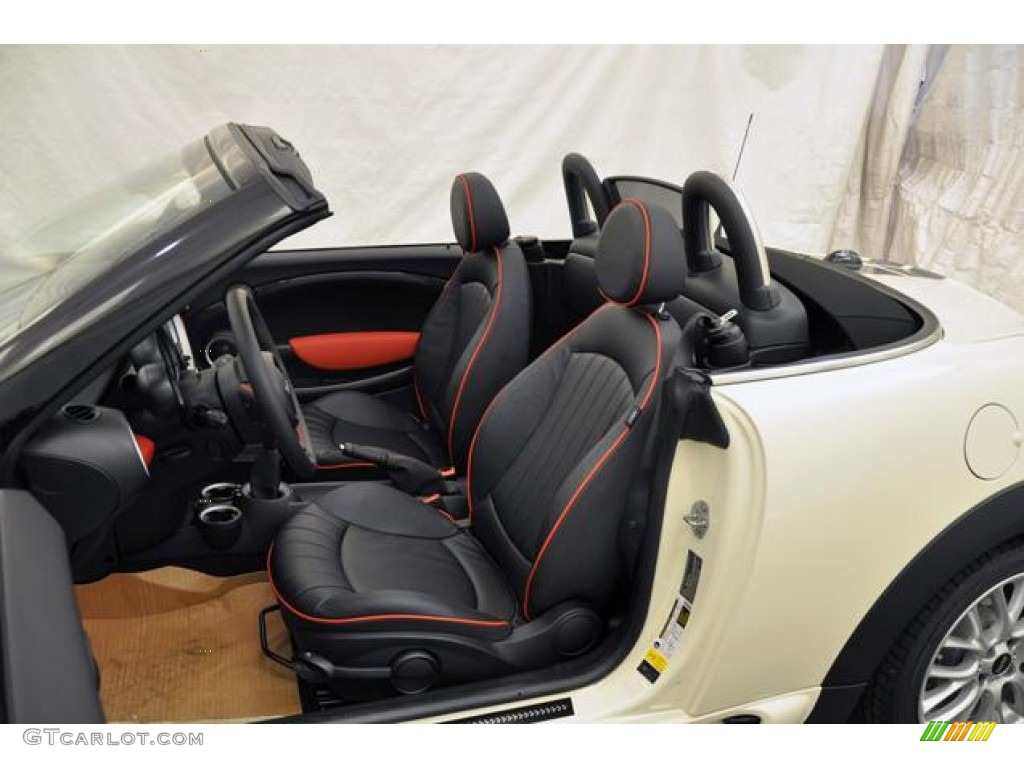 2013 Cooper S Roadster - Pepper White / Championship Lounge Leather/Red Piping photo #27
