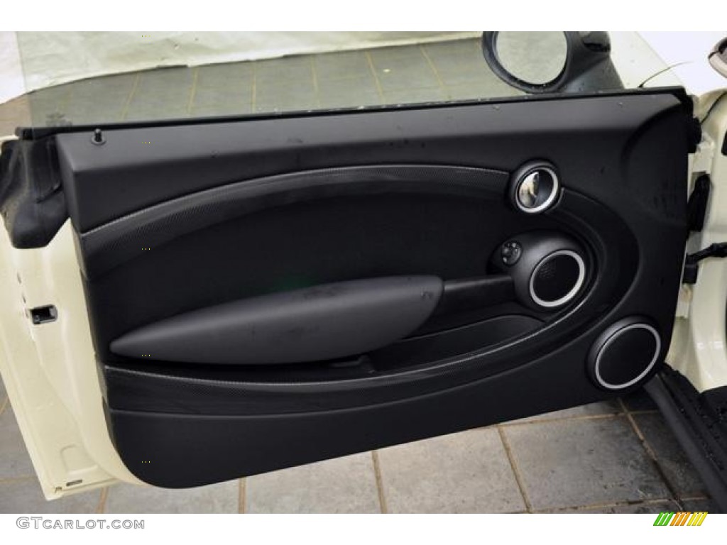 2013 Mini Cooper S Coupe Carbon Black Door Panel Photo #69374722
