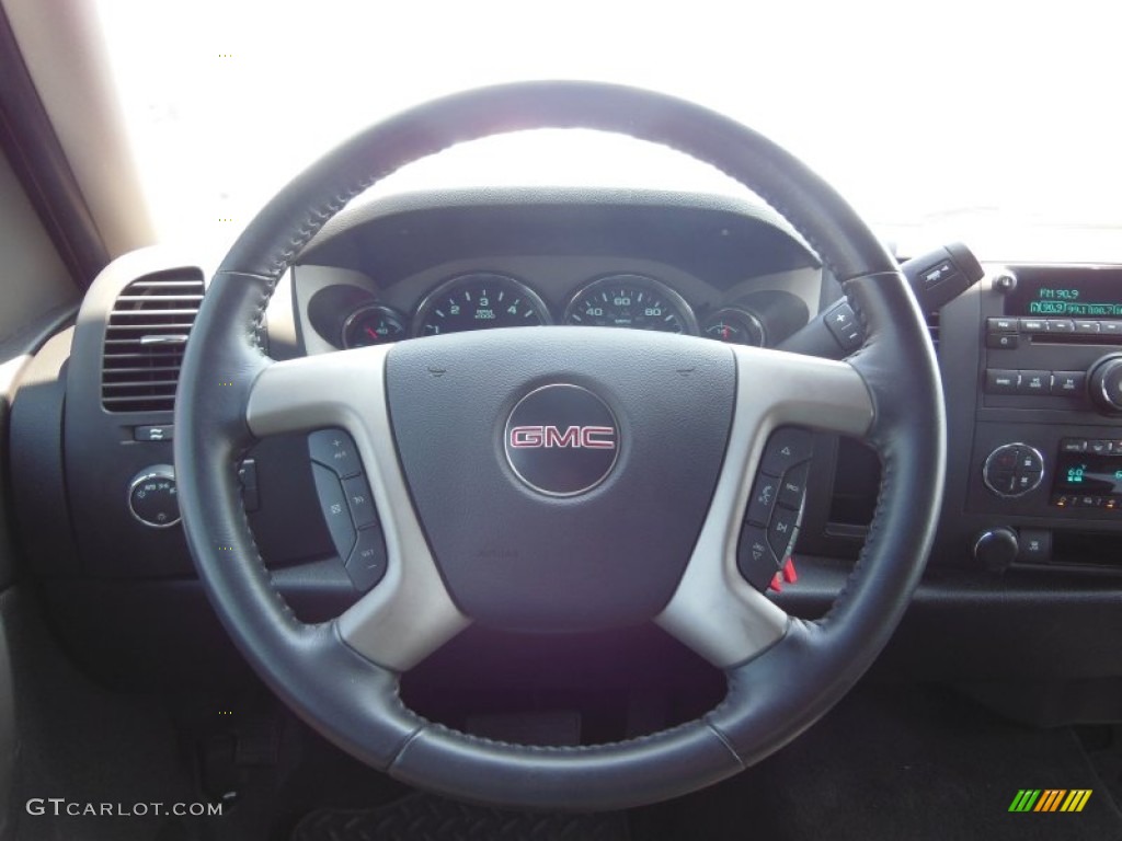 2011 Sierra 1500 SLE Crew Cab - Storm Gray Metallic / Ebony photo #14