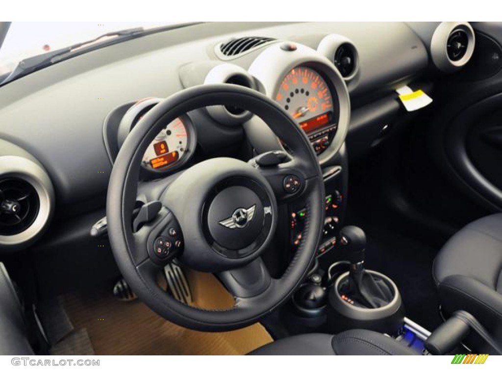 Carbon Black Interior 2012 Mini Cooper S Countryman All4 AWD Photo #69374890