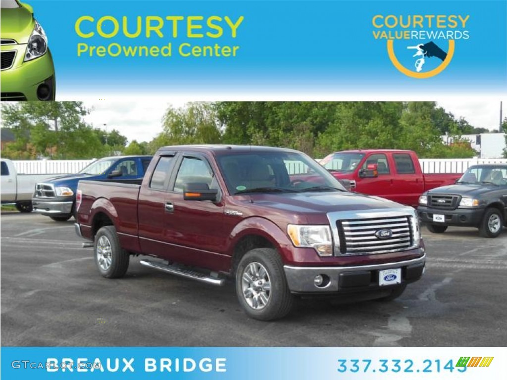 2010 F150 XLT SuperCab - Royal Red Metallic / Medium Stone photo #1