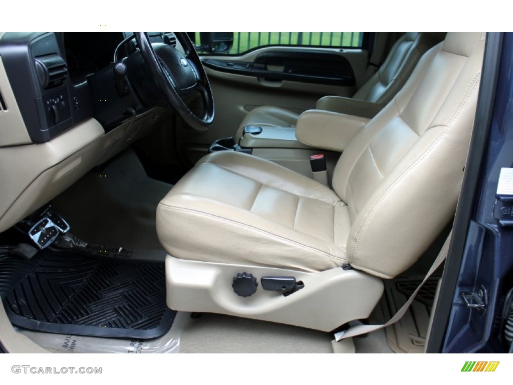 Tan Interior 2005 Ford F250 Super Duty Lariat Crew Cab 4x4 Photo #69375439