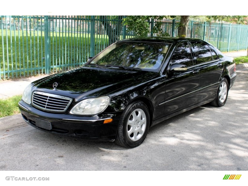 2001 S 500 Sedan - Obsidian Black Metallic / Java photo #1