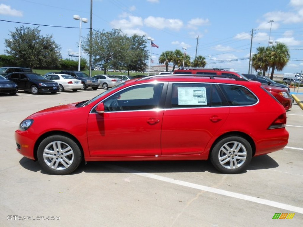 Tornado Red 2013 Volkswagen Jetta TDI SportWagen Exterior Photo #69377188