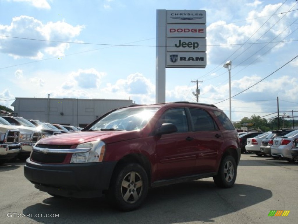 2005 Equinox LS AWD - Salsa Red Metallic / Light Gray photo #1