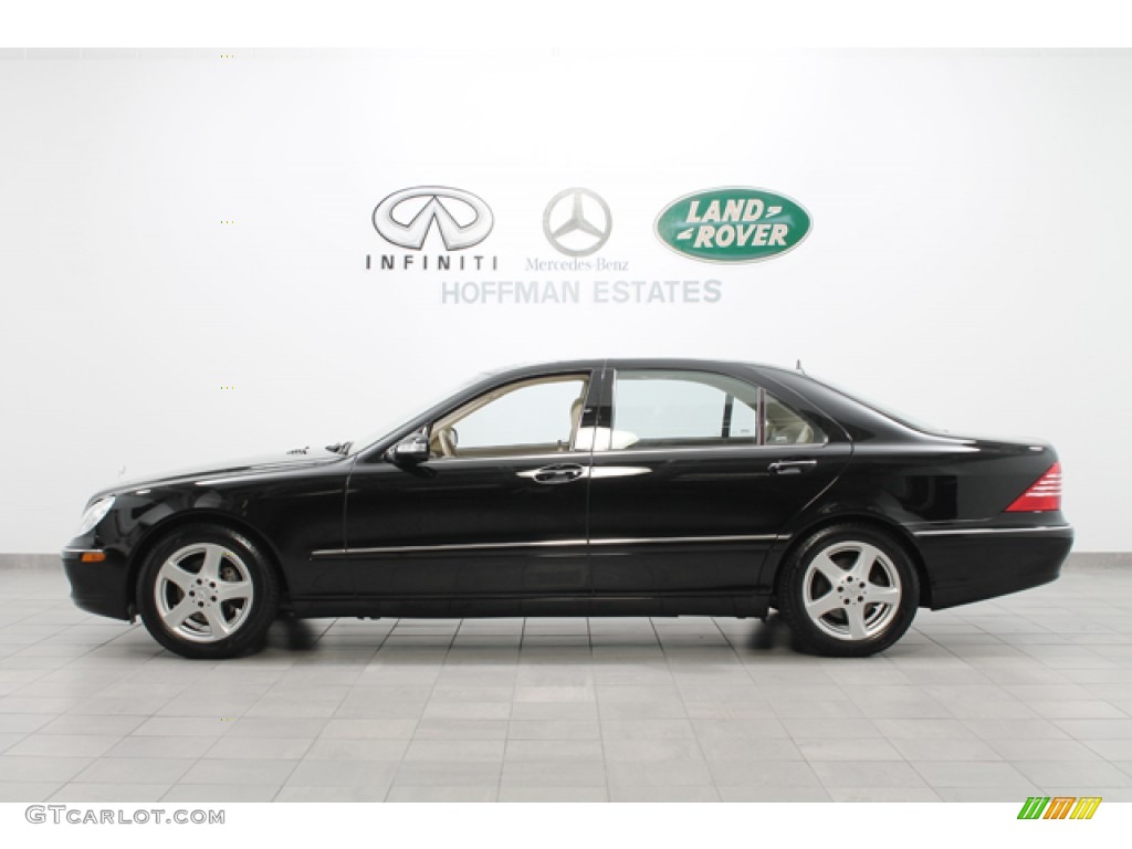 2004 S 430 Sedan - Black / Java photo #2