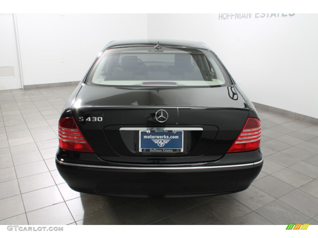 2004 S 430 Sedan - Black / Java photo #4