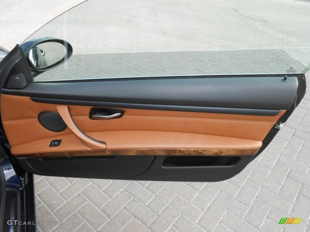 2007 BMW 3 Series 335i Convertible Saddle Brown/Black Door Panel Photo #69380998