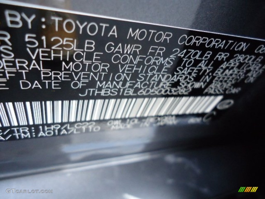 2013 Lexus GS 450h Hybrid Color Code Photos