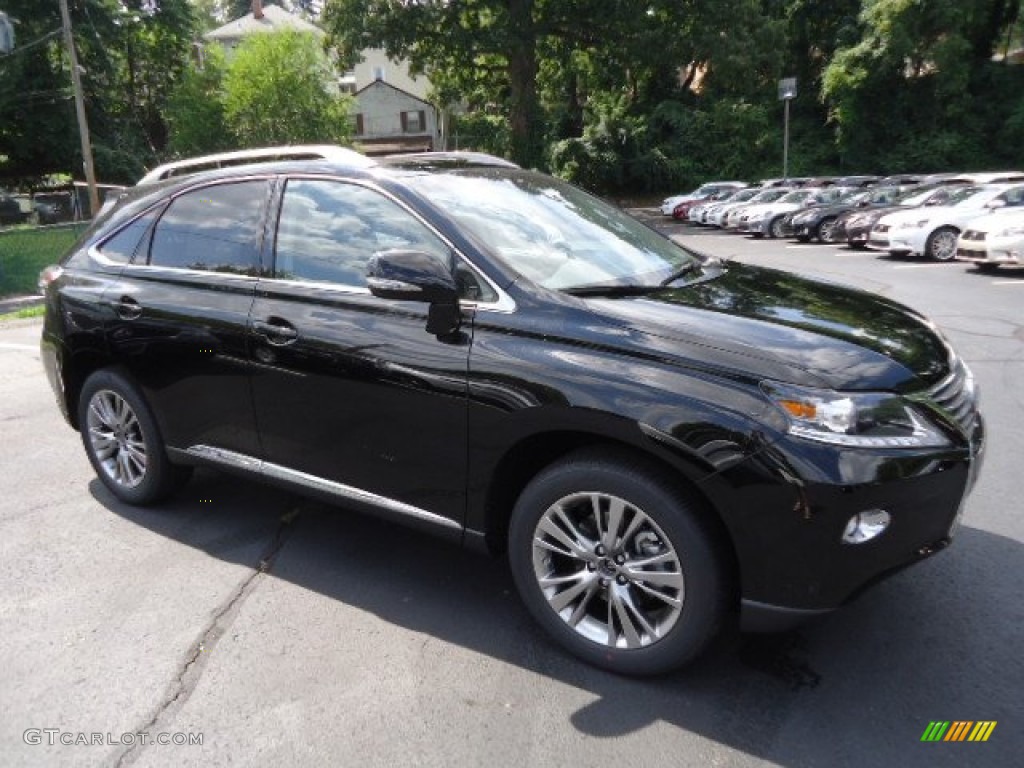 2013 RX 450h AWD - Obsidian Black / Black/Ebony Birds Eye Maple photo #6