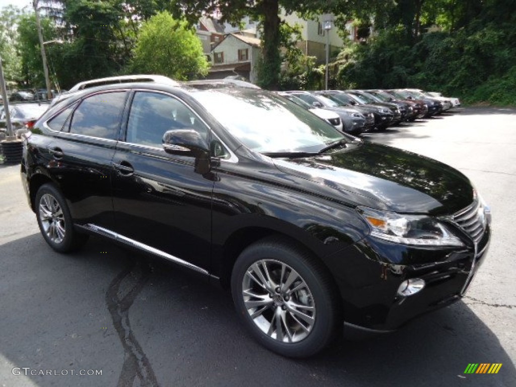 2013 RX 450h AWD - Obsidian Black / Black/Ebony Birds Eye Maple photo #6