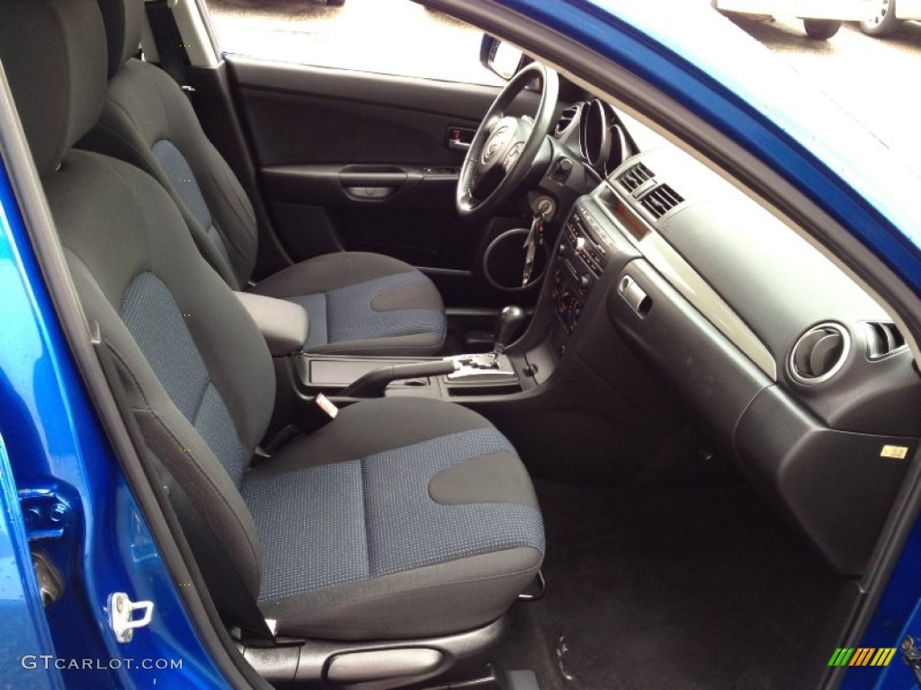 2005 MAZDA3 s Sedan - Winning Blue Mica / Black/Blue photo #26