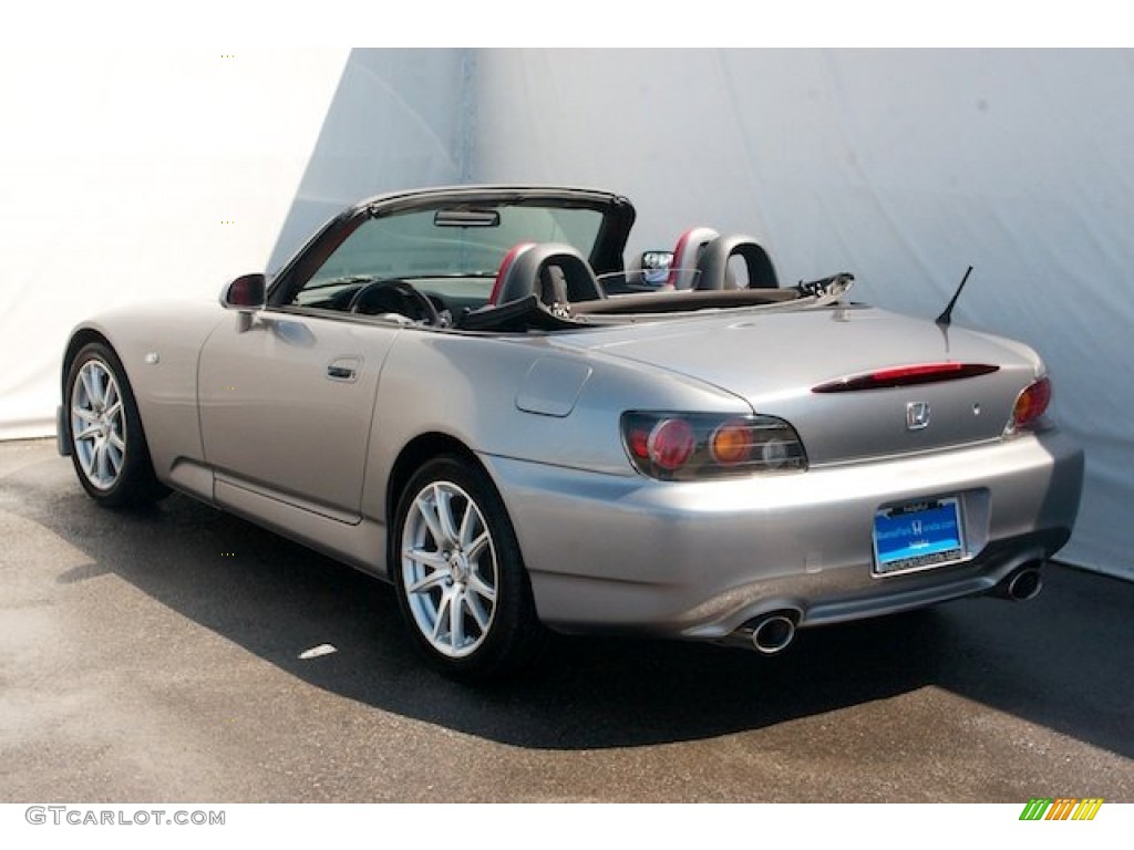 2004 S2000 Roadster - Sebring Silver Metallic / Red photo #2