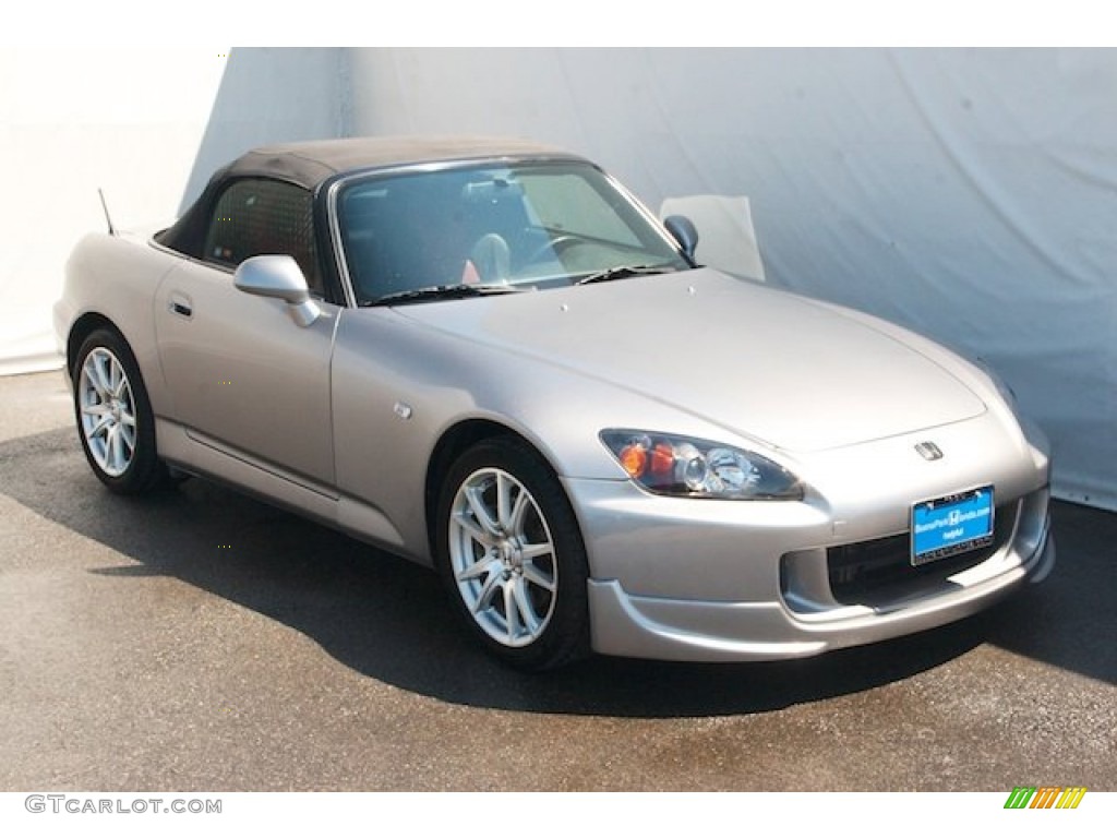 2004 S2000 Roadster - Sebring Silver Metallic / Red photo #5