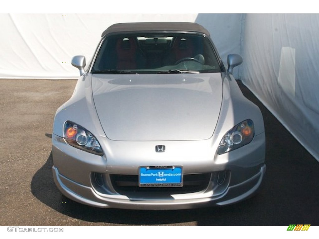 2004 S2000 Roadster - Sebring Silver Metallic / Red photo #7