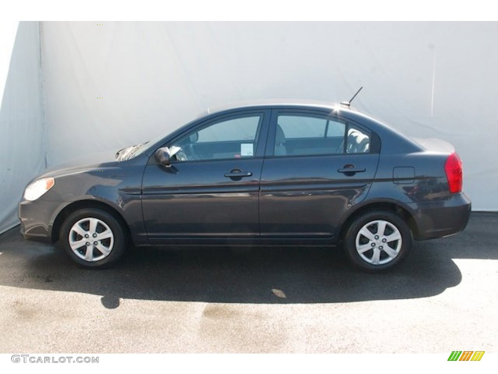 2011 Accent GLS 4 Door - Charcoal Gray / Gray photo #8
