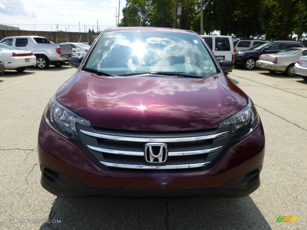 2012 CR-V LX 4WD - Basque Red Pearl II / Gray photo #7