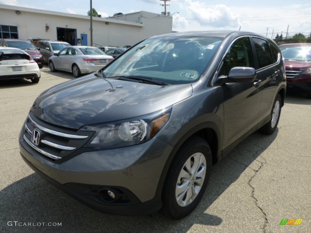 2012 CR-V EX 4WD - Polished Metal Metallic / Gray photo #8