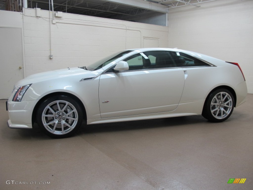 White Diamond Tricoat 2012 Cadillac CTS -V Coupe Exterior Photo #69389334