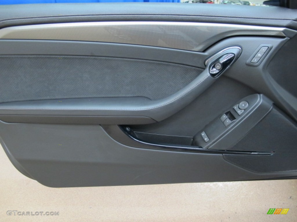 2012 Cadillac CTS -V Coupe Ebony/Ebony Door Panel Photo #69389641