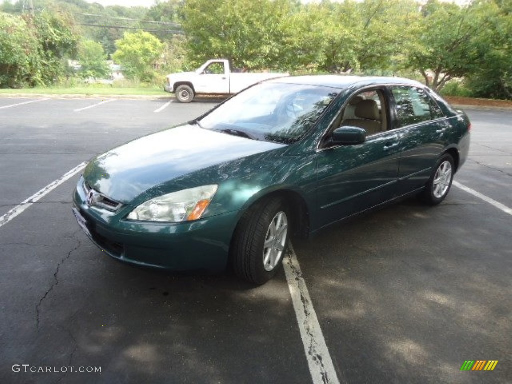 2003 Accord EX V6 Sedan - Noble Green Pearl / Ivory photo #3