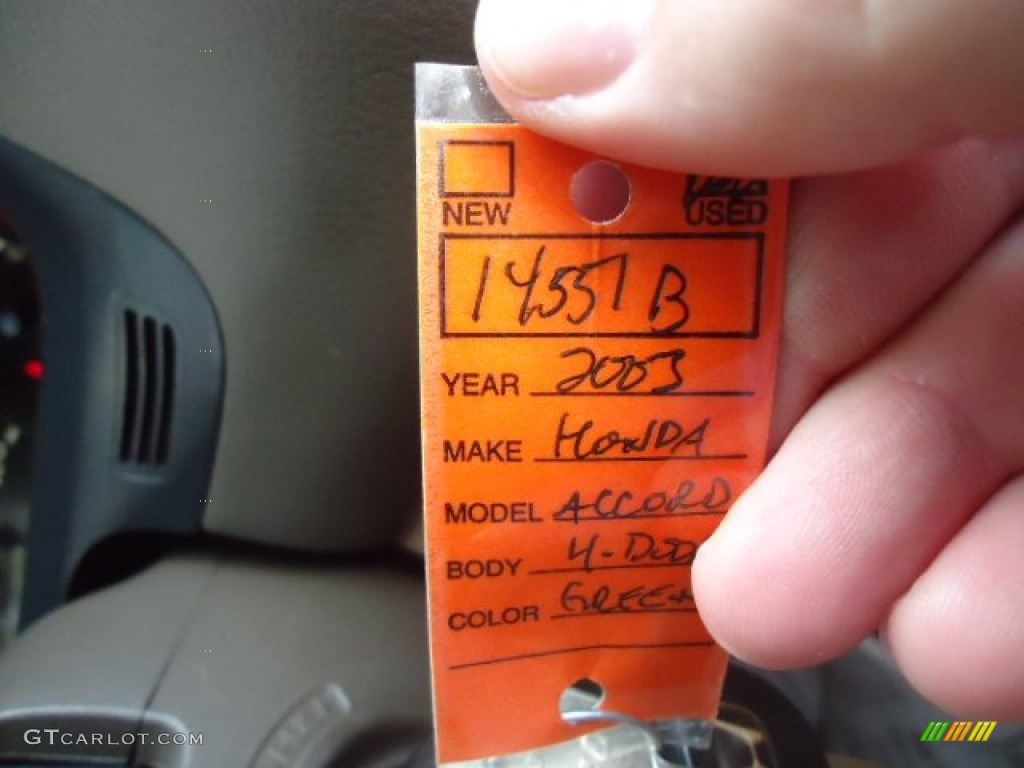 2003 Accord EX V6 Sedan - Noble Green Pearl / Ivory photo #35